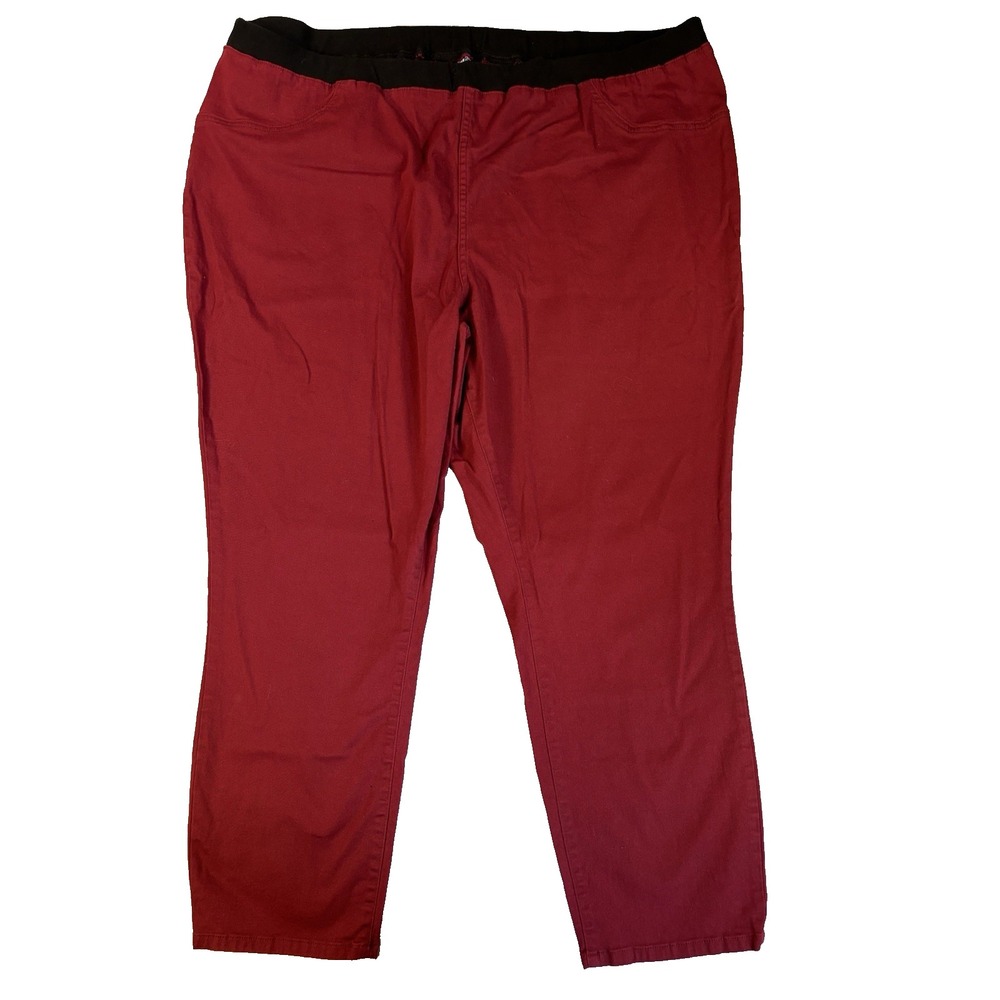 Denim 24/7 Women's 28 WP Red Stretch Pull On Jeans Comfy Cozy Girl Everyday